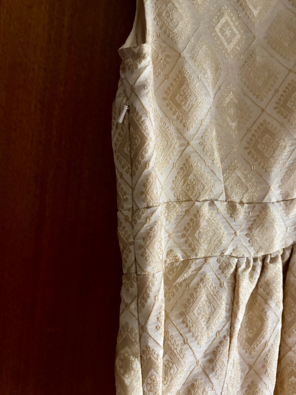 Plenty by Tracy Reese Gold Brocade Mini Dress with Bow - Picture 8 of 8